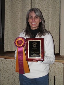 Cathy was fortunate to accumulate enough points to get "Best Exhibitor" at the 2015 NJBA State Honey Show which was held in the State House Annex earlier this month.