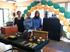 Allyson Toth, Manager of the Quail Brook Senior Center in Somerset, NJ with Cathy and her Mom, Gloria at the "Beekeeping Essentials" program that was offered as part of Somerset County's National Agriculture Day festivities.